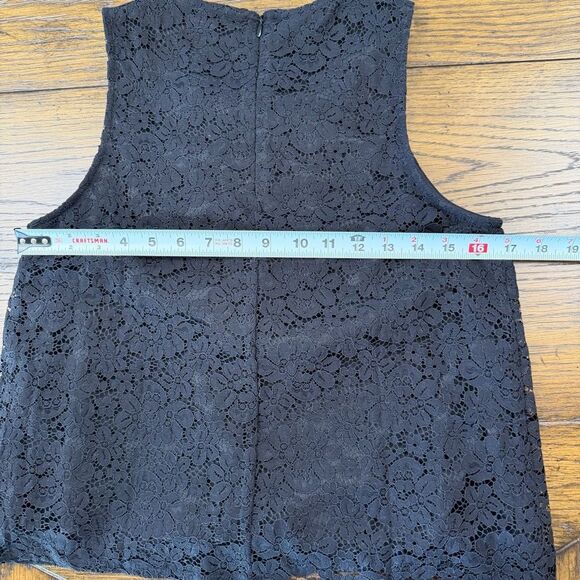 Maeve Black Lace Rhinestone Bow Top - Picture 7 of 8